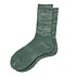 Washi Pile Crew Socks (Dark Green)