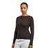 Women Organic Rib LS T-Shirt (Coffee Brown)