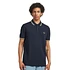 Twin Tipped Fred Perry Shirt (Navy / Ecru / Honeycomb)