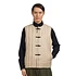 Reversible China Button Inner Down Vest (Beige / Black)