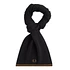 Twin Tipped Merino Wool Scarf (Black / Shaded Stone / Shaded Stone)