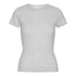 Organic Rib SS T-Shirt (Snow Melange)