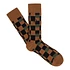 Glitch Print Brushed Sock (Marmalade)