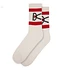 USA Cotton Socks (2 Pack) (Cream / Red Stripe)
