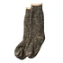 Double Face Crew Socks (Black / Brown)