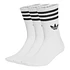 3-Stripes Crew Socks (Pack of 3) (White / White / White)