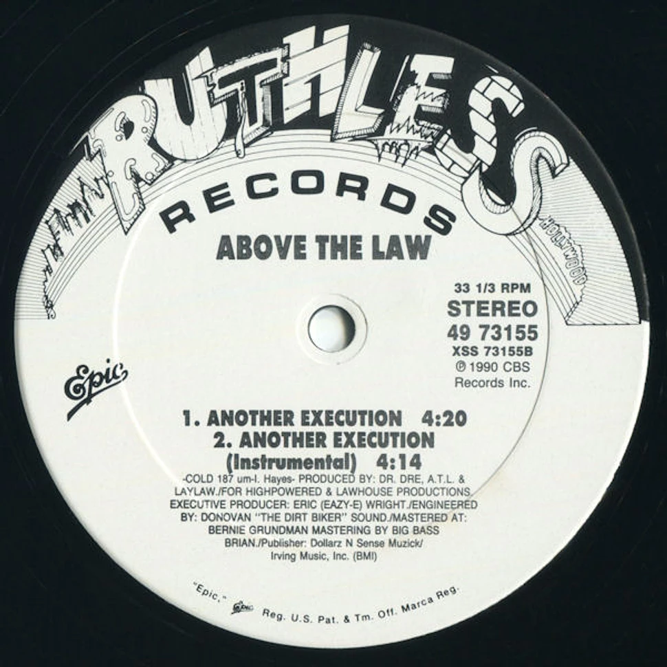 Above The Law - Murder Rap B/W Another Execution