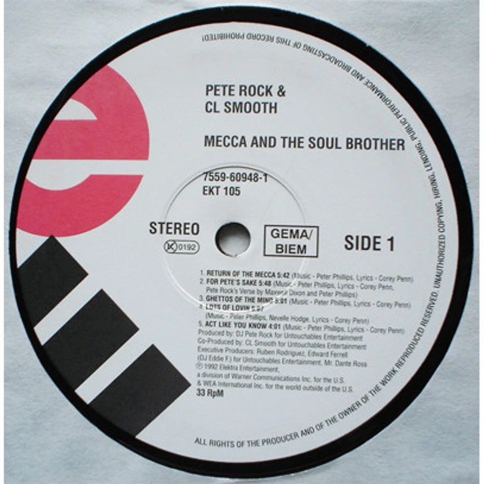 Pete Rock & C.L. Smooth - Mecca And The Soul Brother