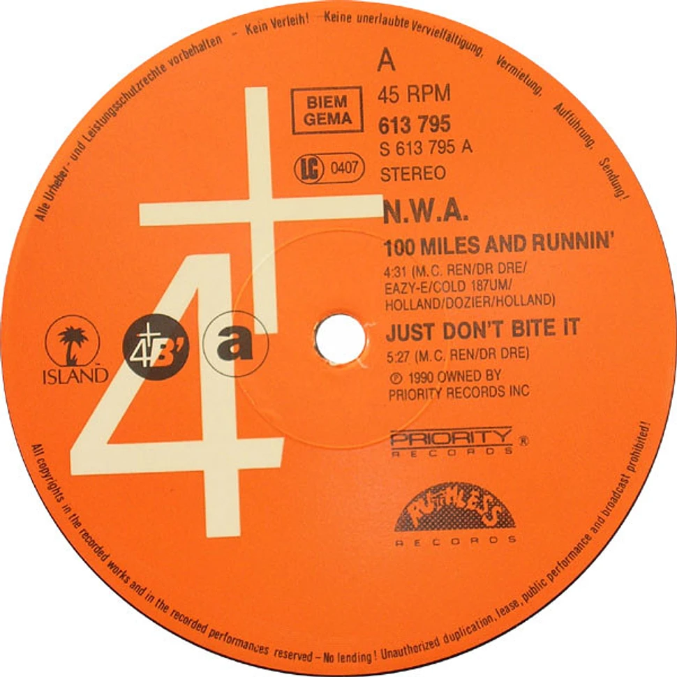 N.W.A. - 100 Miles And Runnin'