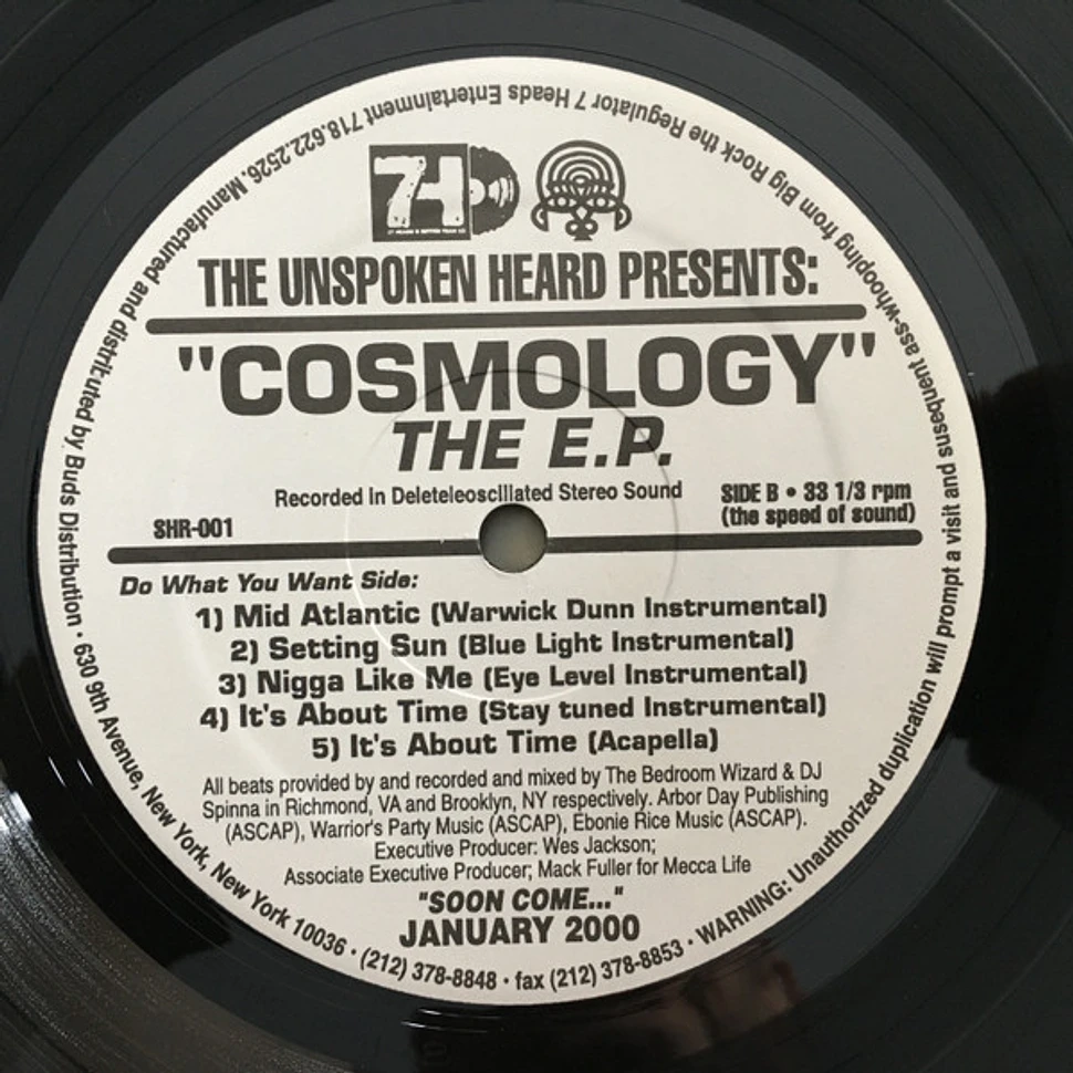 The Unspoken Heard - Cosmology EP