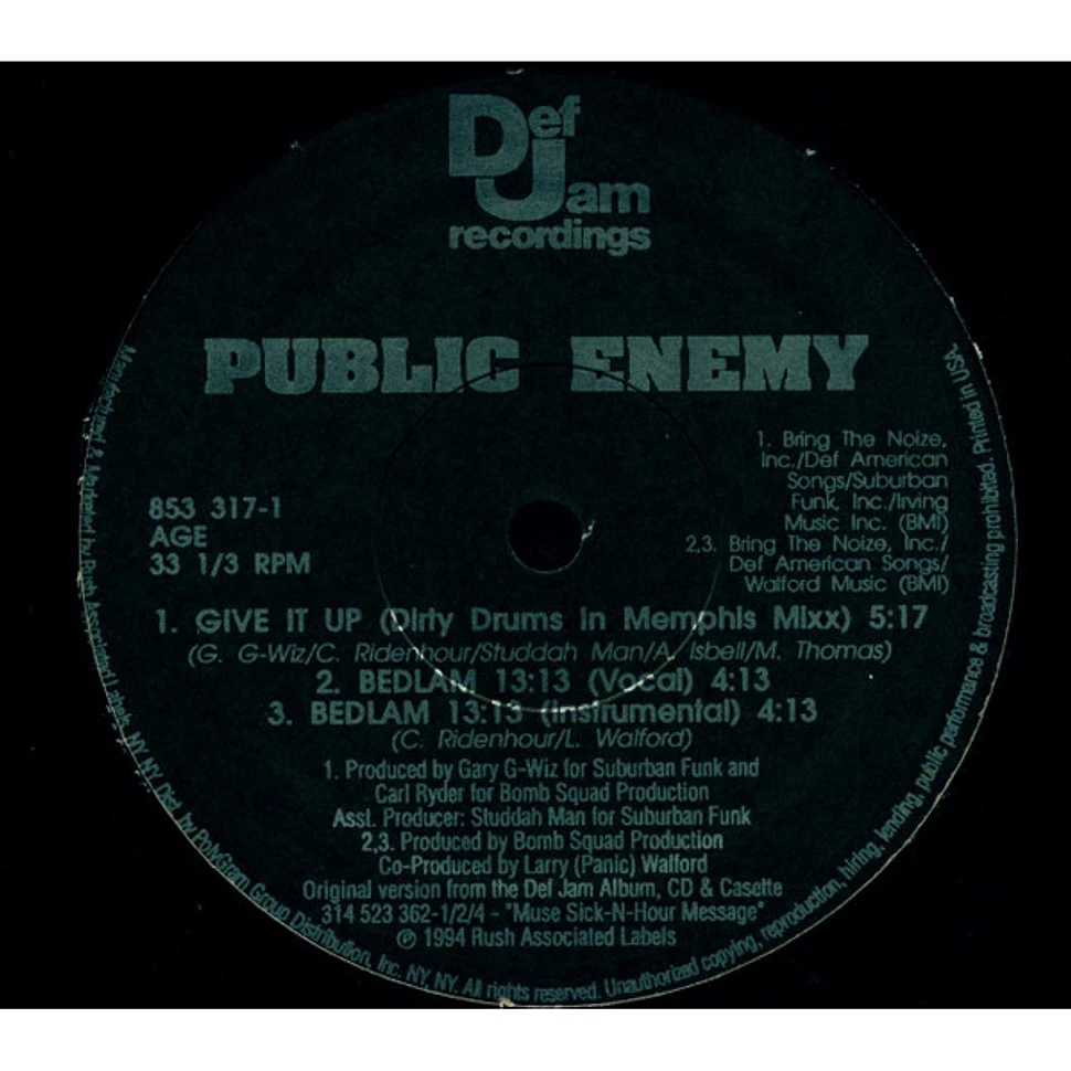 Public Enemy - Give It Up
