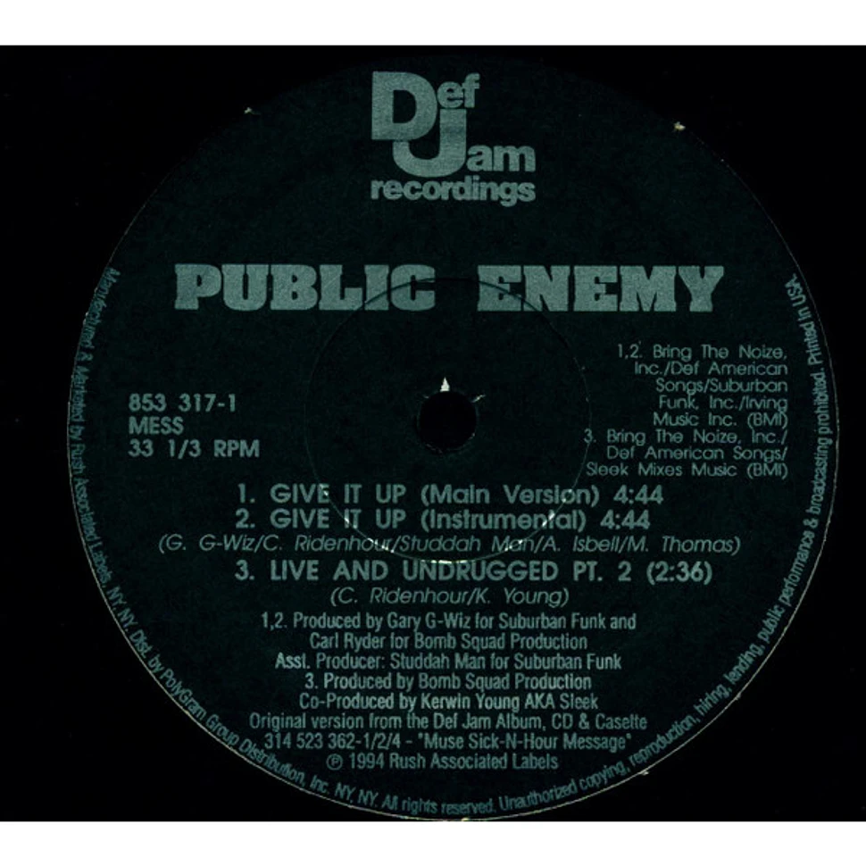 Public Enemy - Give It Up