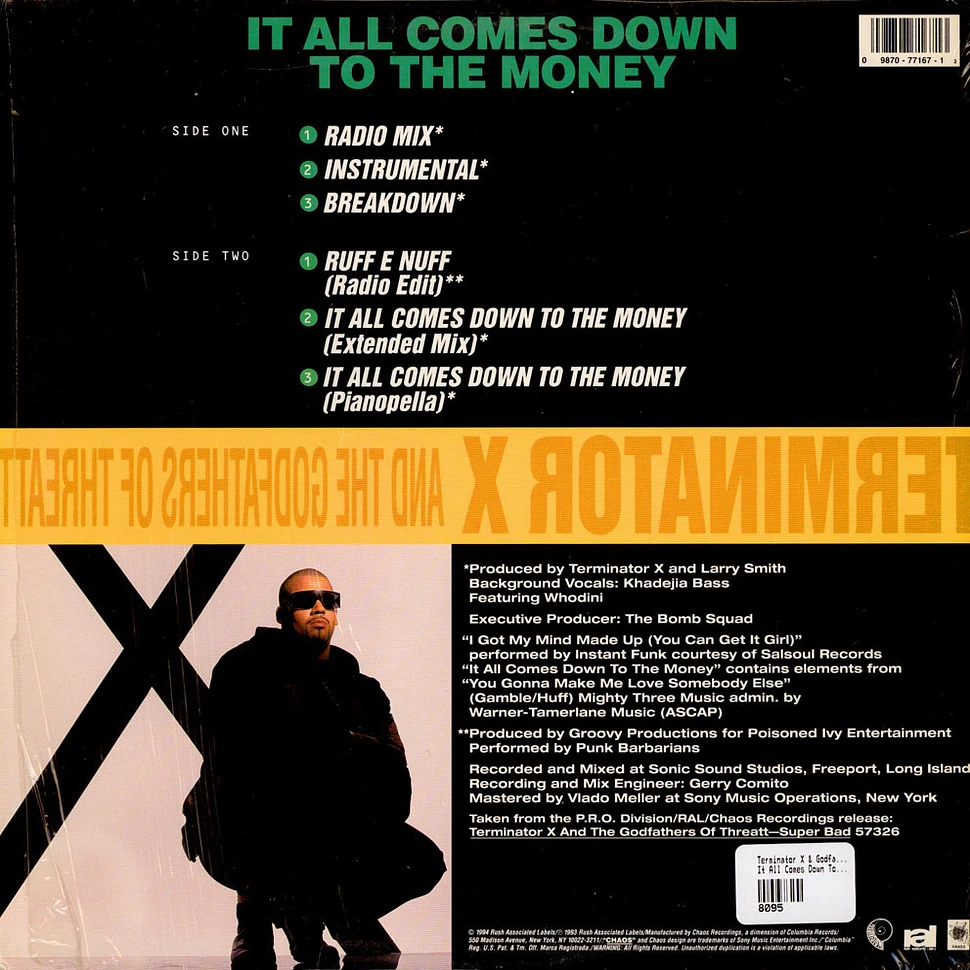 Terminator X & The Godfathers Of Threatt Featuring Whodini - It All Comes Down To The Money