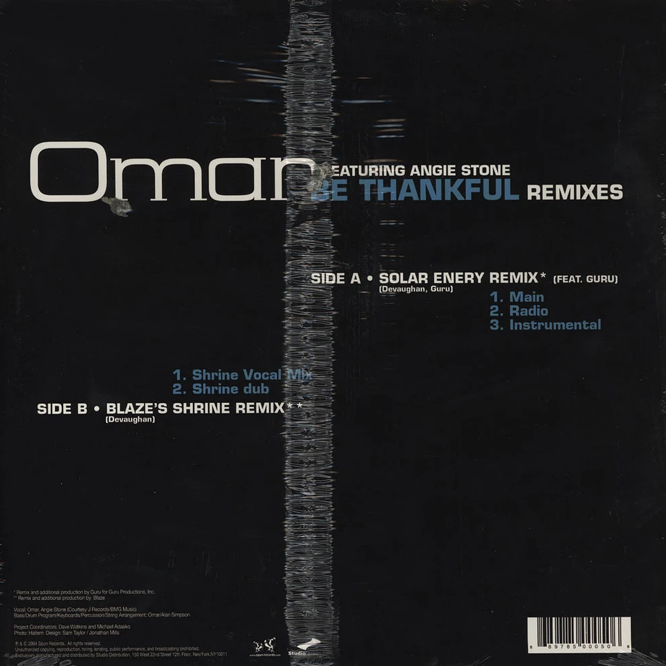 Omar - Be thankful remixes