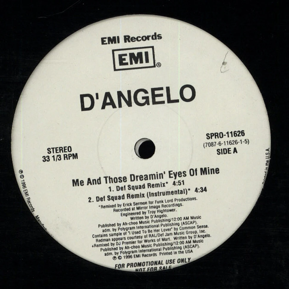 D'Angelo - Me and those dreamin eyes of mine