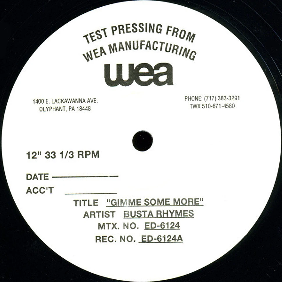 Busta Rhymes - Gimme Some More / Tear The Roof Off