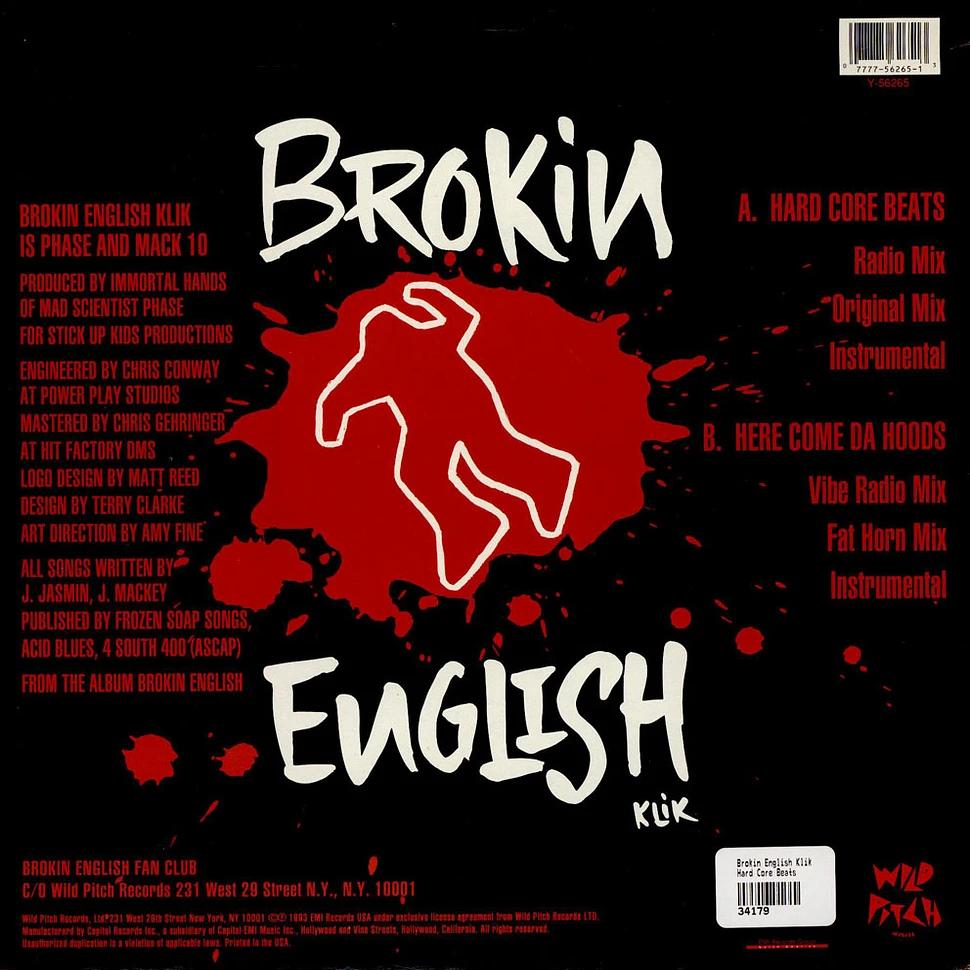 Brokin English Klik - Hard Core Beats / Here Come Da Hoods