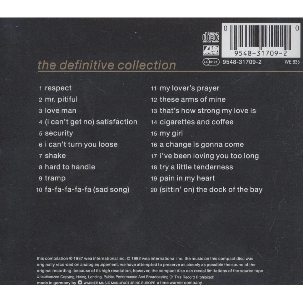 Otis Redding - The definitive collection