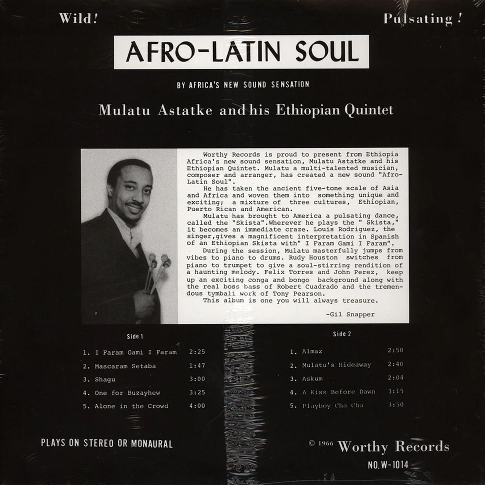 Mulatu Astatke & His Ethiopian Quintet - Afro-Latin Soul Volume 1 180g Vinyl Edition