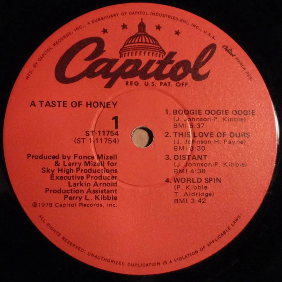 A Taste Of Honey - A Taste Of Honey