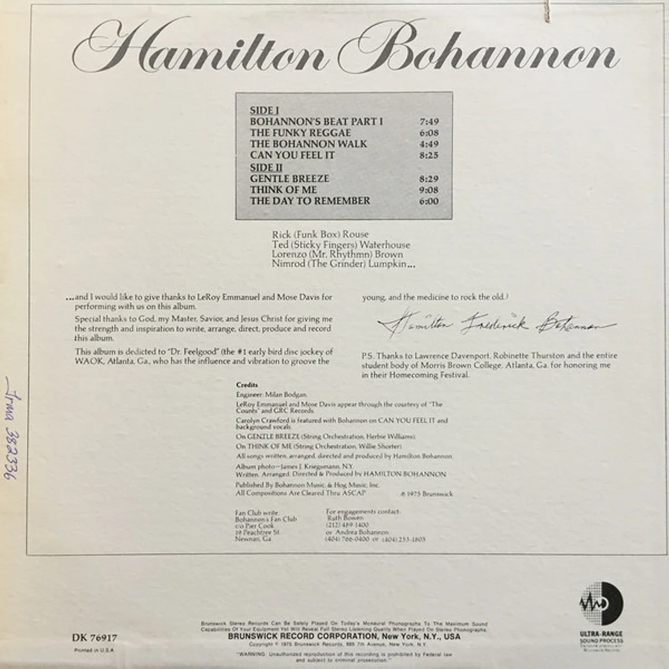 Hamilton Bohannon - Bohannon
