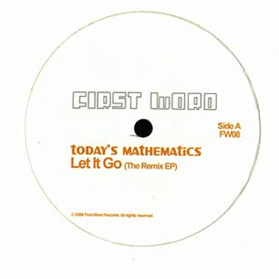 Today's Mathematics - Let it go remix EP