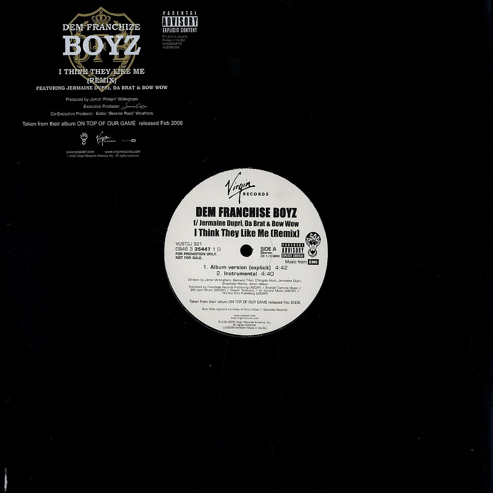 Dem Franchize Boyz - I think they like me remix feat. Jermaine Dupri, Da Brat & Bow Wow