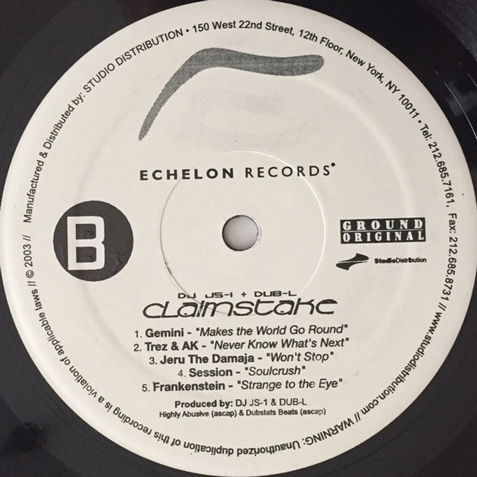 DJ JS-1 & Dub-L - Ground Original Presents: Claimstake