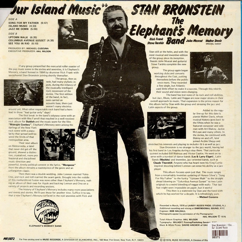 Stan Bronstein / Elephants Memory - Our Island Music