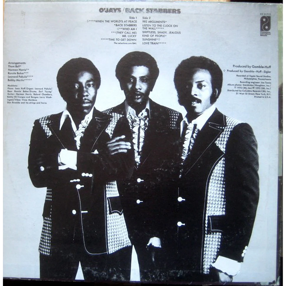 The O'Jays - Back Stabbers