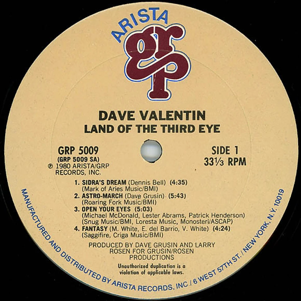 Dave Valentin - Land Of The Third Eye