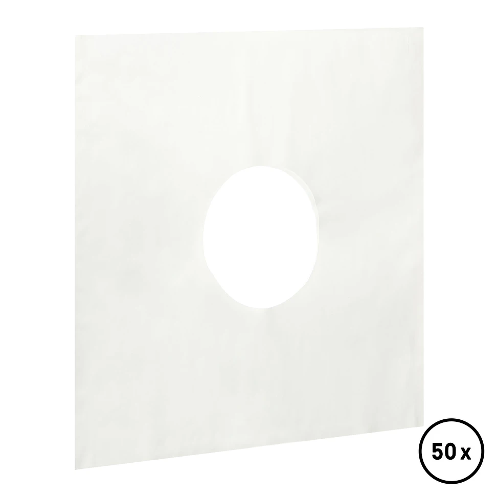 Record Inner Sleeve - 12" Vinyl LP Innenhüllen (antistatisch) (Mittelloch) (Weiß)