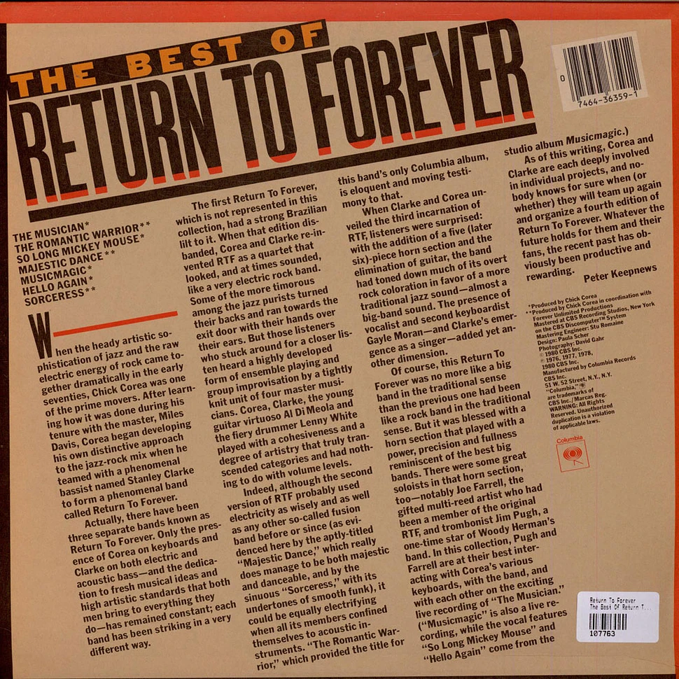 Return To Forever - The Best Of Return To Forever