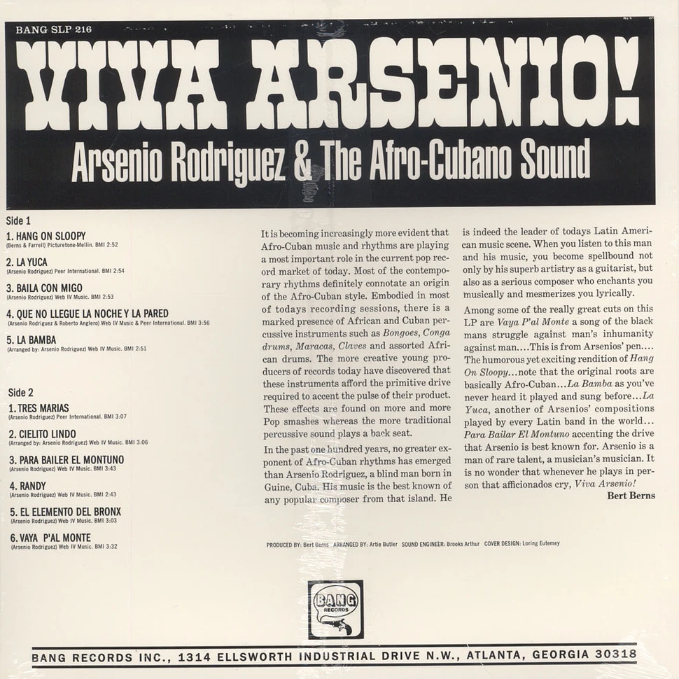 Arsenio Rodriguez & The Afro-Cubano Sound - Viva Arsenio!