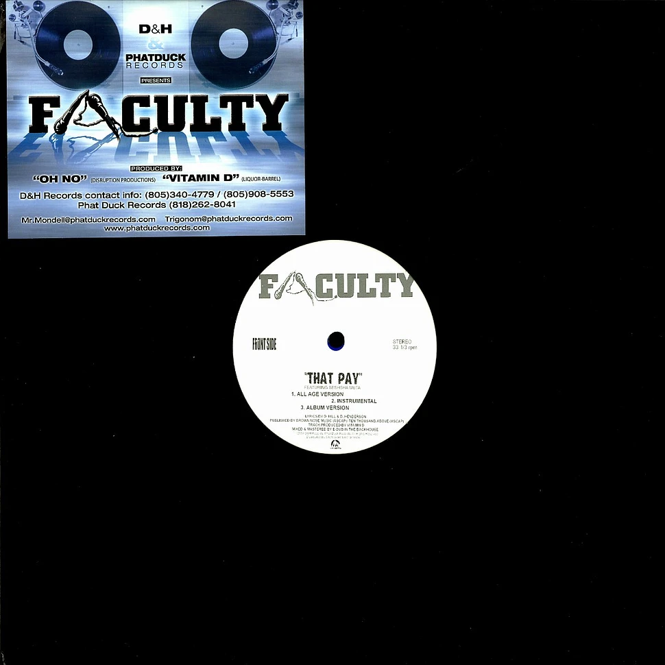 Faculty - That pay