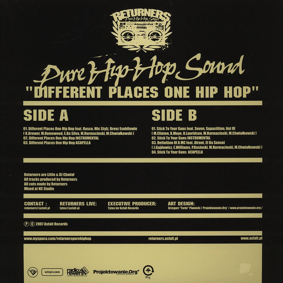 Returners - Different places one hip hop feat. Rasco, Mic Stylz & Breez Evahflowin