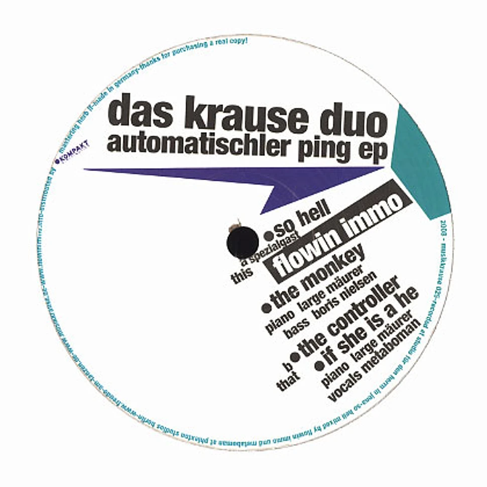 Das Krause Duo - Automatischler Ping EP