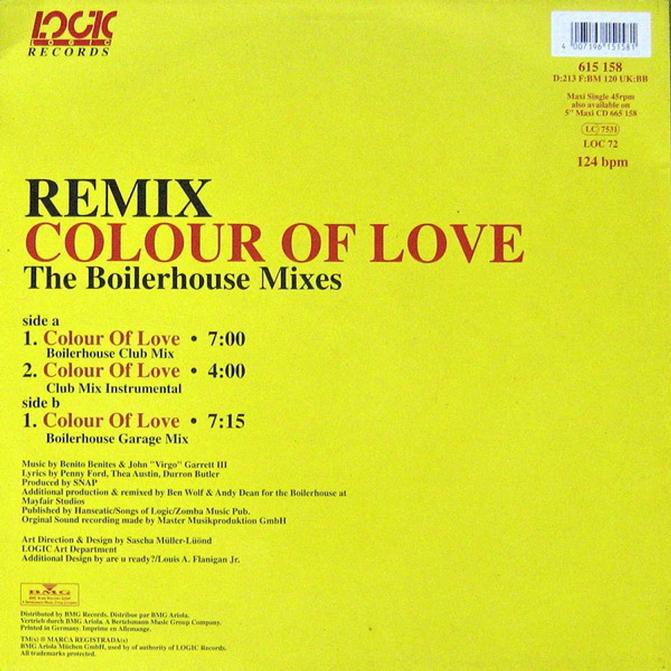 Snap! - Colour Of Love (Remix) (The Boilerhouse Mixes)