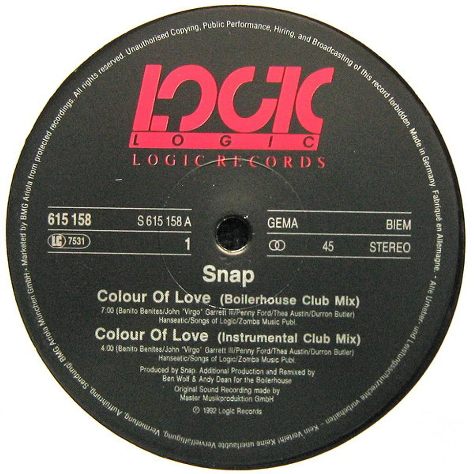 Snap! - Colour Of Love (Remix) (The Boilerhouse Mixes)