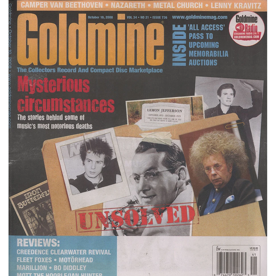 Goldmine Mag - 2008 - October - Issue 736