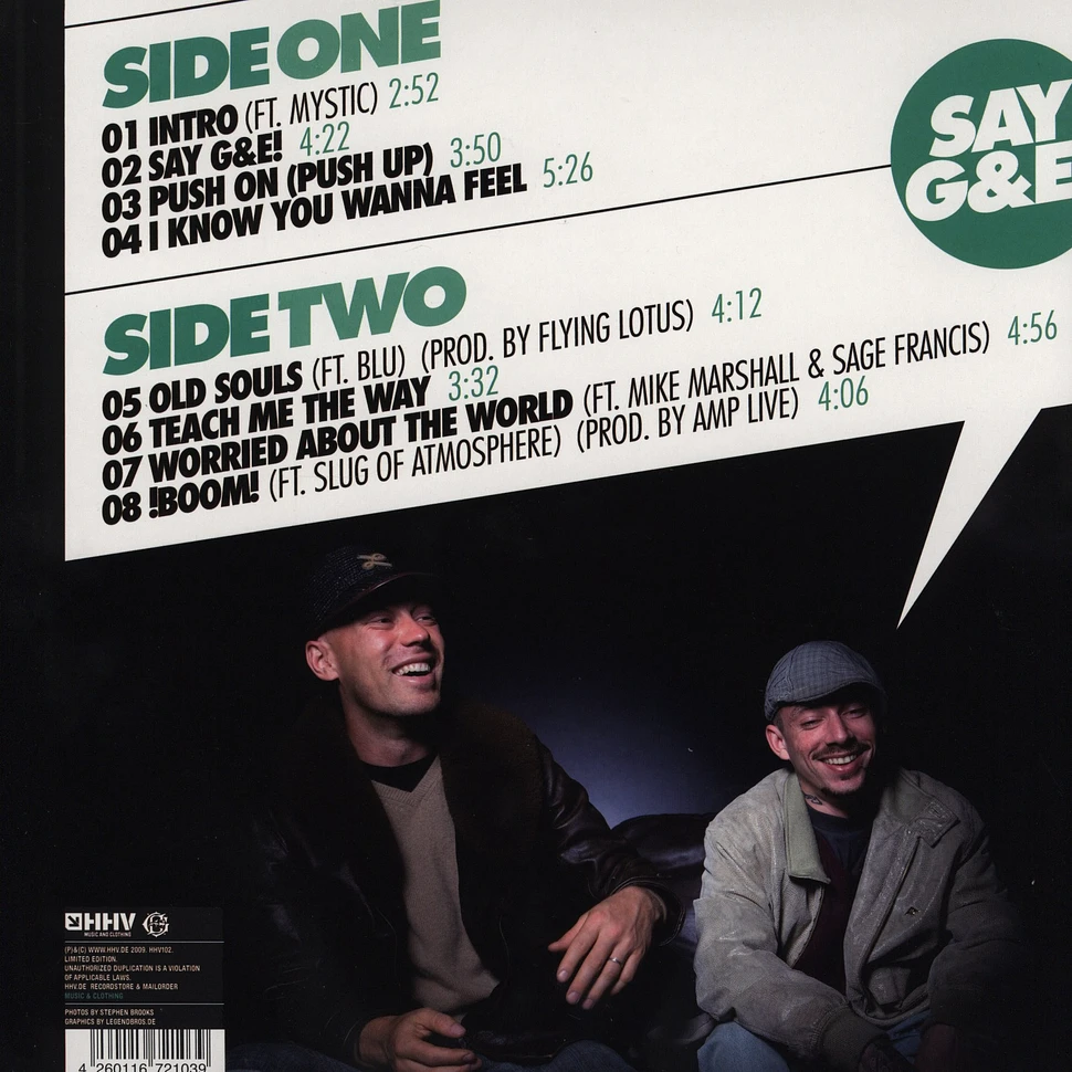 The Grouch & Eligh - Say G & E EP