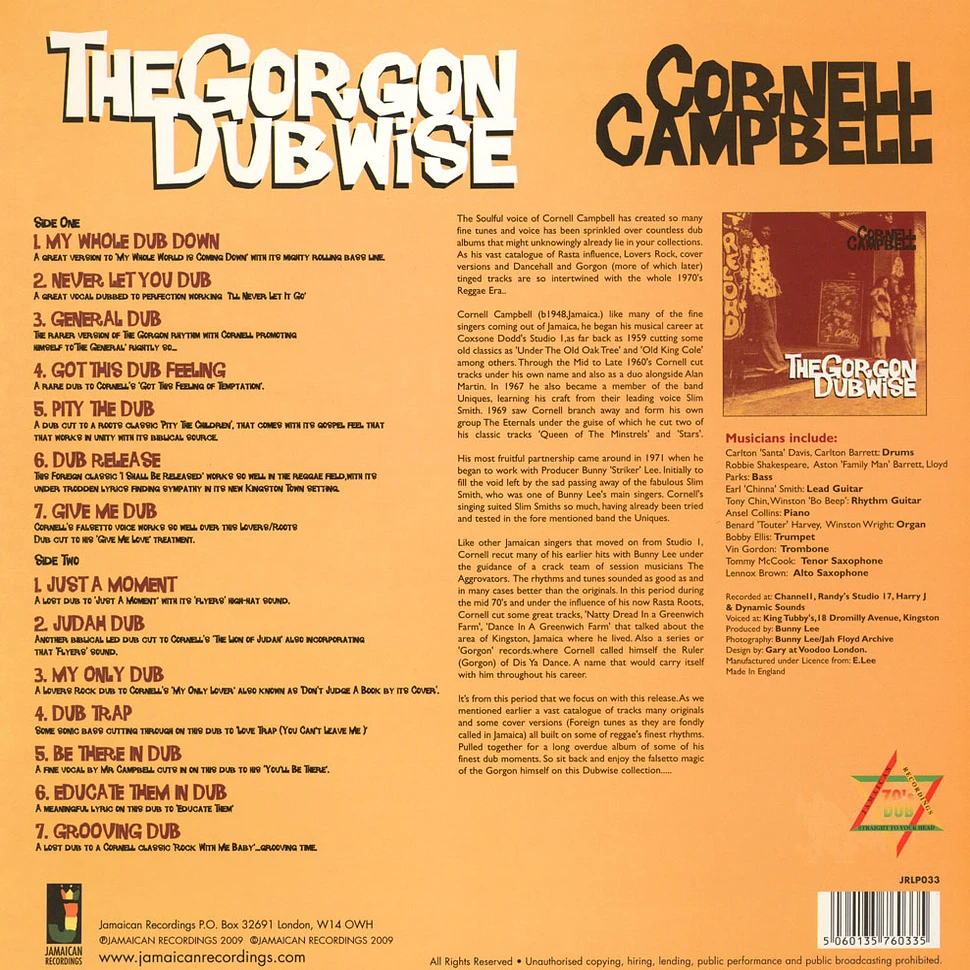 Cornell Campbell - The Gorgon Dubwise