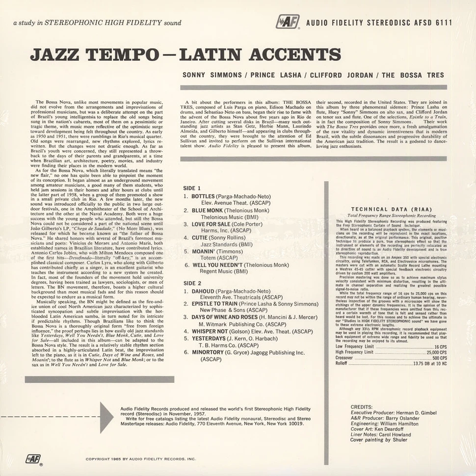 Prince Lasha, Clifford Jordan & Sonny Simmons - Jazz Tempo & Latin Accents
