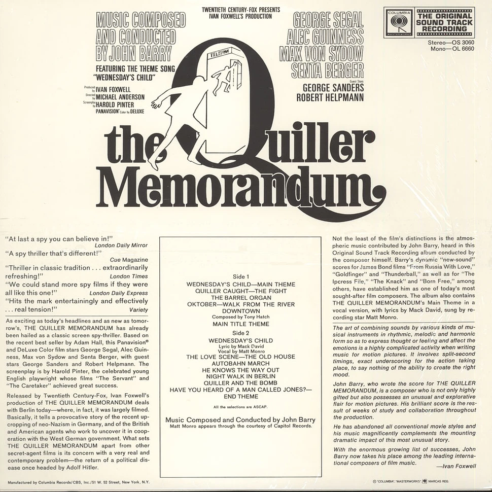 V.A. - OST - Quiller Memorandum