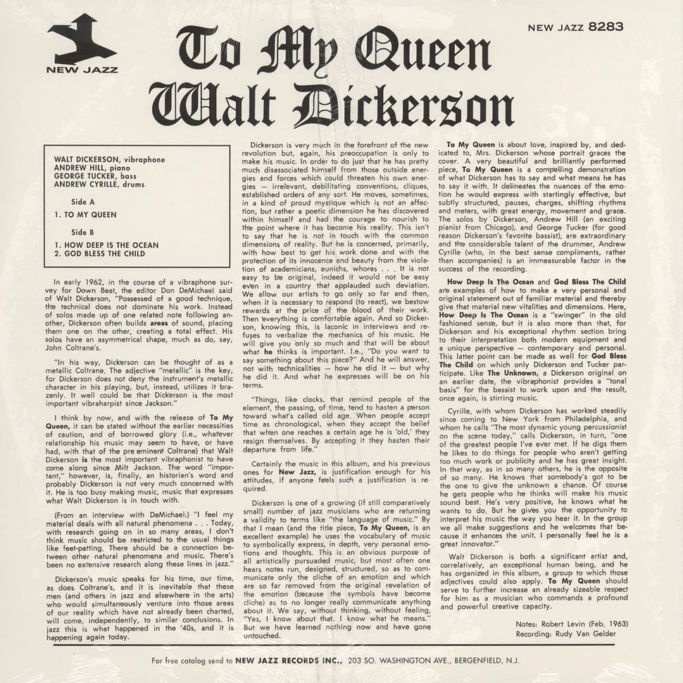 Walt Dickerson - To My Queen