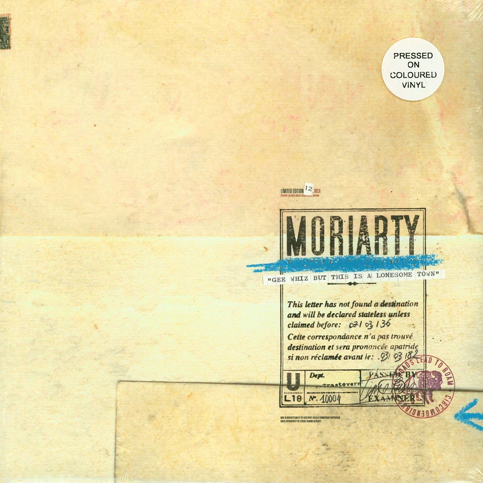 Moriarty - Gee Whiz But This Is A Lonesome Town - Coloured Vinyl