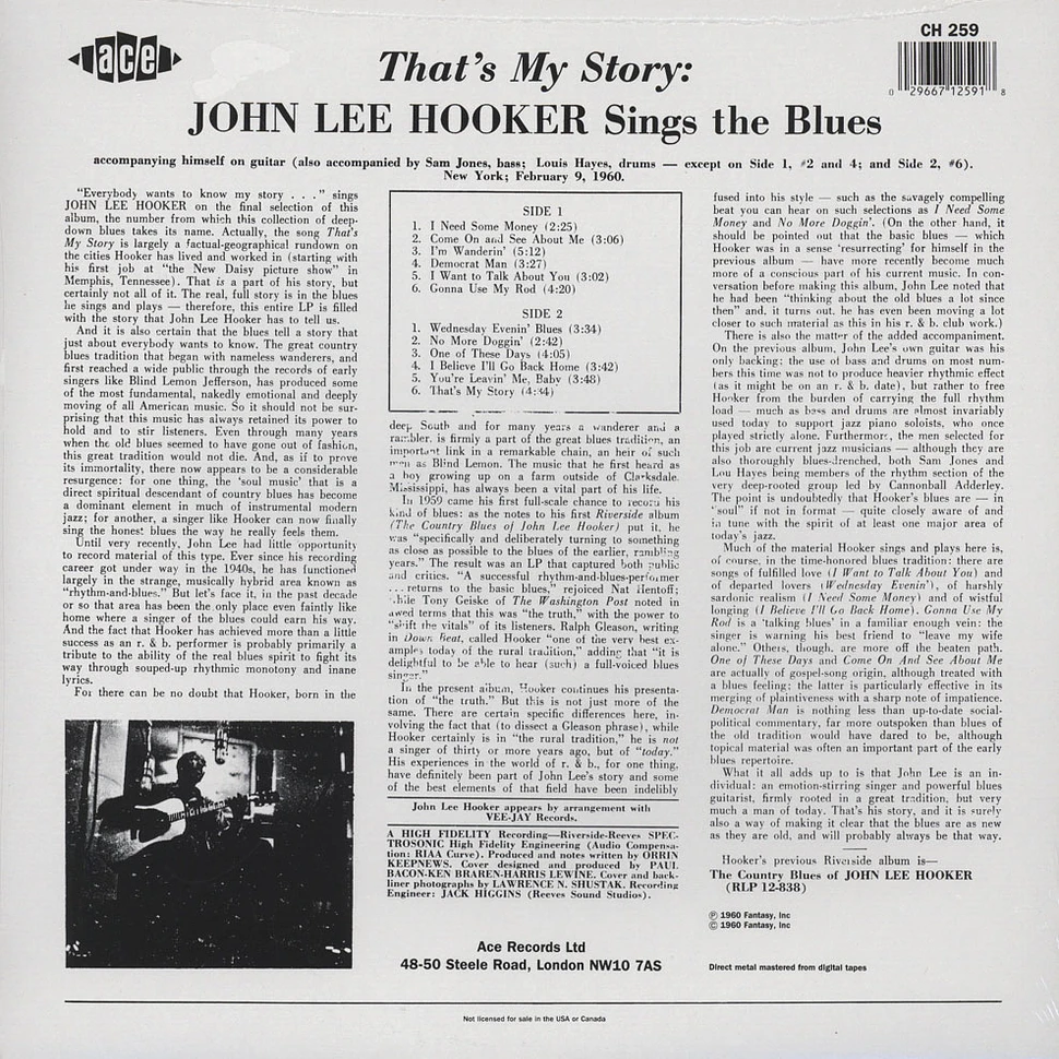 John Lee Hooker - Thats My Story