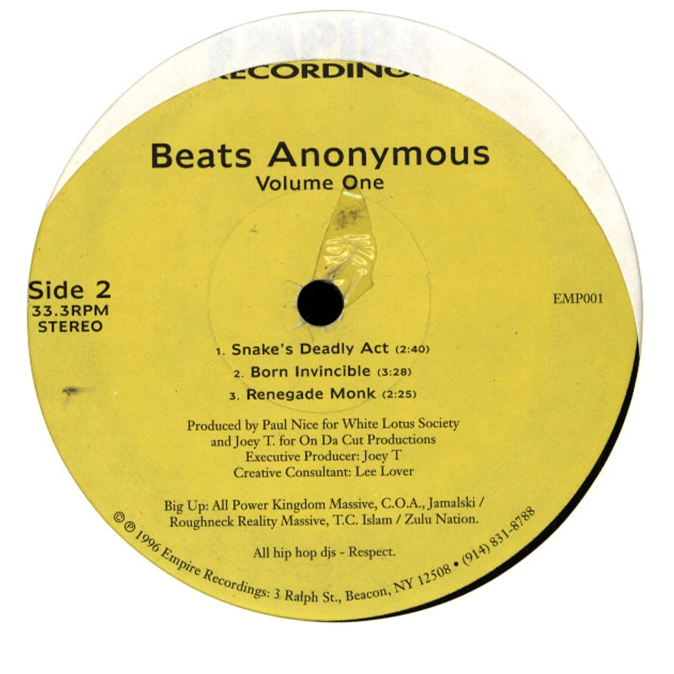 Paul Nice - Beats anonymous volume one