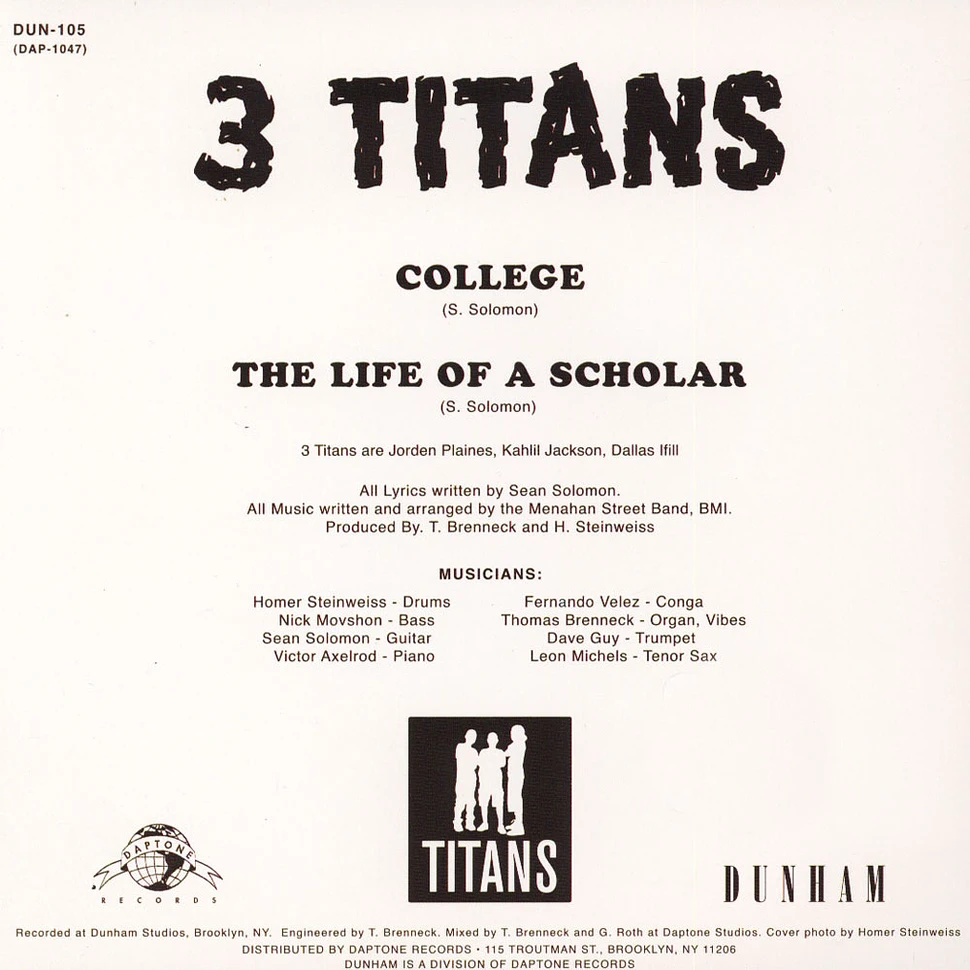 3 Titans & Menahan Street Band - College / Life Of A Scholar