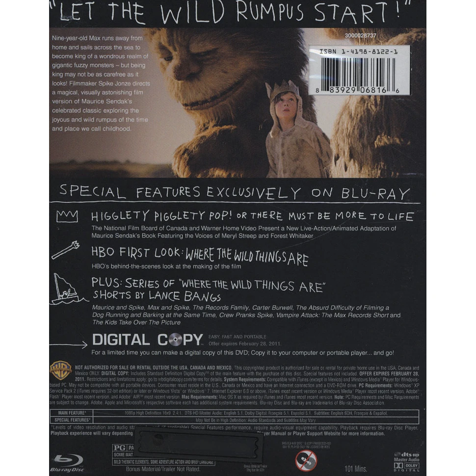 Where The Wild Things Are - The Movie (Blu-Ray Disc)